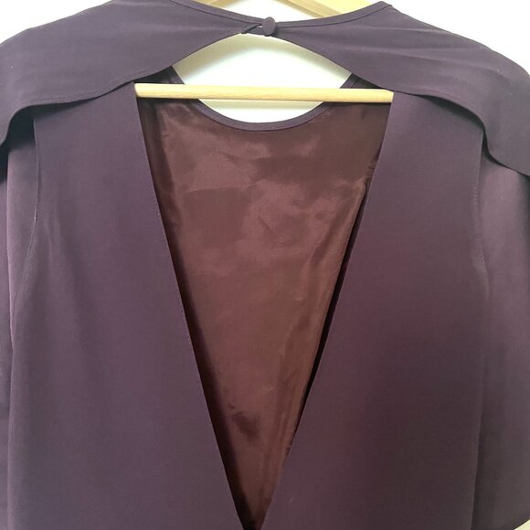 Reiss Plum Open-Back Cocktail Dress | Size 0 - Picture 5 of 6